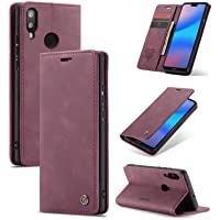AKC Funda Compatible para Huawei P20 Lite Carcasa con Flip Case Cover Cuero Magnético Plegable Carter Soporte Prueba de…